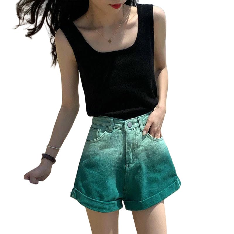 Short en jean pour femme coupe trapeze legere style ete fin