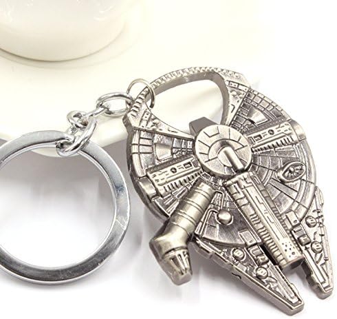 VWJewelry Asteriated Star Wars Keychain Millennium Falcon Bottle Opener Key Chain (Silver)