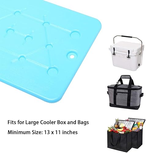 Miniatura 3 de Paquetes de hielo grandes XL para enfriadores  Paquetes de congelador delgados para acampar  Bloques de hielo seco reutilizables de larga duración,