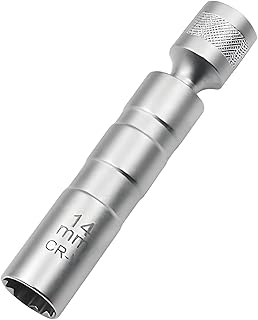 Spark Plug Socket,14mm Ultra Thin Spark Plug Socket Wrench, Long Reach Spark Plug Removal Tool for Tight Engine Spaces