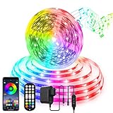 LED Strip 20 m ,24V LED Strip with Remote APP Control,Music Sync Color Changing Lights 5050 RGB LED Lights for bedroom,Kitchen,Party