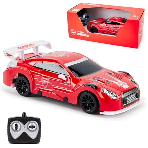Arsenal FC Officially Licensed RC Sports Car, Remote Control Vehicle, 1:24 Scale Gunners, for Kids & Adults