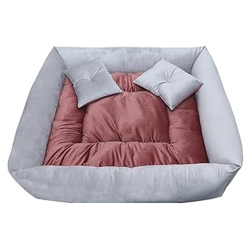 MR.BOLT Premium XL Size Dog Bed for Large Dogs Washable-Orthopedic Big Dog Beds Slip-Resistant Bottom- Grey & Brown-76 x 61 x 22 Centimeters