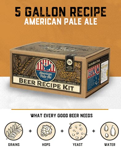 Craft a Brew - Beer Recipe Kit - American Pale Ale - Home Brewing Ingredient Refill - Beer Making Supplies - Includes Hops, Yeast, Malts, Extracts - 5 Gallons