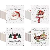Fulmoon 200 Pcs Christmas Cocktail Paper Napkins Disposable 2 Ply Santa Beverage Napkins Decoupage Xmas Tree Towel for Christmas Party Dinner Table Supplies (Classic Style)