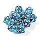 Yourandoll 10 STÜCKE Polyedrische Würfel Doppel-Farben 20mm D20 Würfel Dice Spielwürfel for DND RPG Tischspiele (Grün Lila)