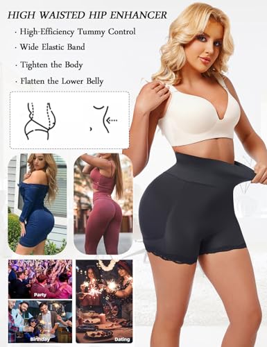 Women Padded Tummy Control Panties Butt Lifter Crotch Hip Pads Enhancer Seamless High Waisted Booty Underwear3