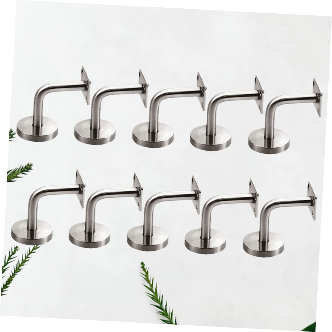 Mipcase Supporti per Corrimano in Acciaio Inox 10 Pezzi Design Elegante per Scale Interne, Migliorano la Stabilità Minimizzando Rischio di Scivolamenti in Ambienti Lavatory