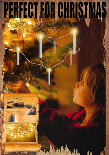 Image of 21 FT String Lights Flameless Candles