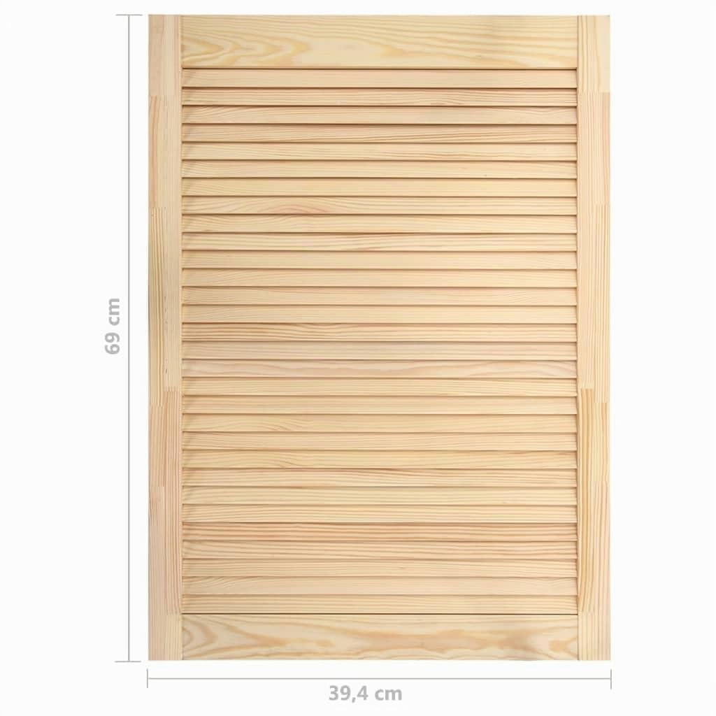 Portes d armoire à persiennes 2pcs 69x39,4cm bois de pin massif