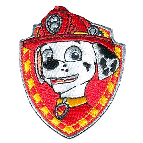 Ecusson - La Pat' Patrouille 'Marcus 1' - rouge - 7x6cm - patches brode appliques embroidery thermocollant