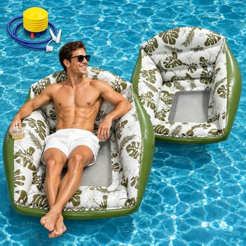Fauteuil de piscine 3-in-1 ZVD étanche avec appui-tête pour voyage