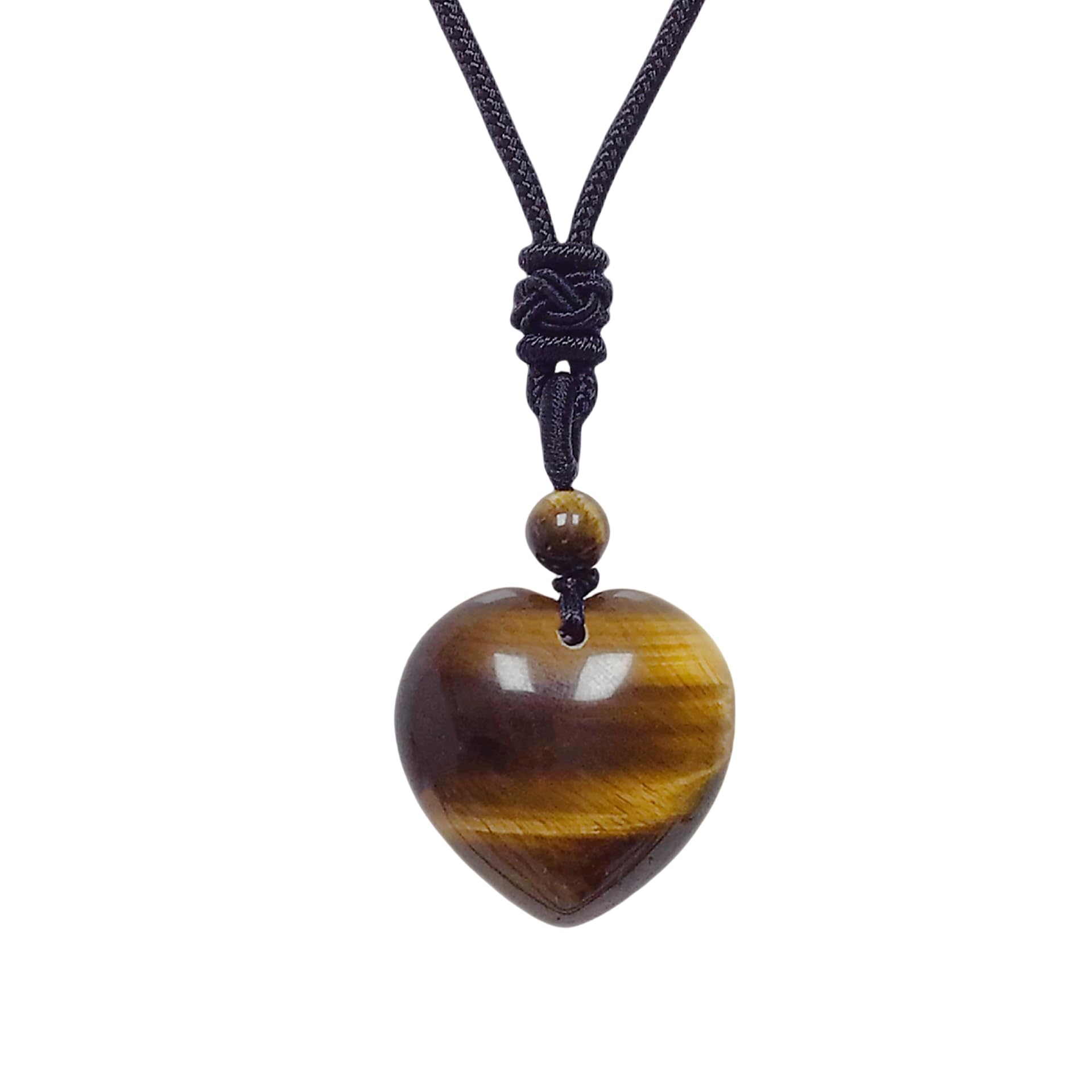 EDEN'S CALL Handcarved Crystal Stone Heart Pendant Necklace for Women Love Healing Quartz Pendant with Adjustable Cord