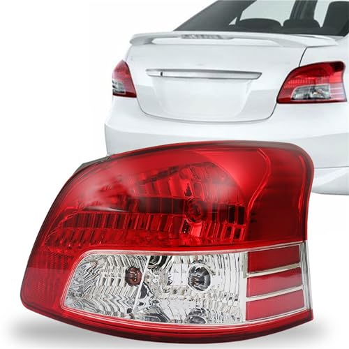 WFLNHB Right Side Tail Light Assembly Replacement for Toyota Yaris Sedan 2007-2012 Passenger Side Rear Brake Lamp 8155152600, TO2819133