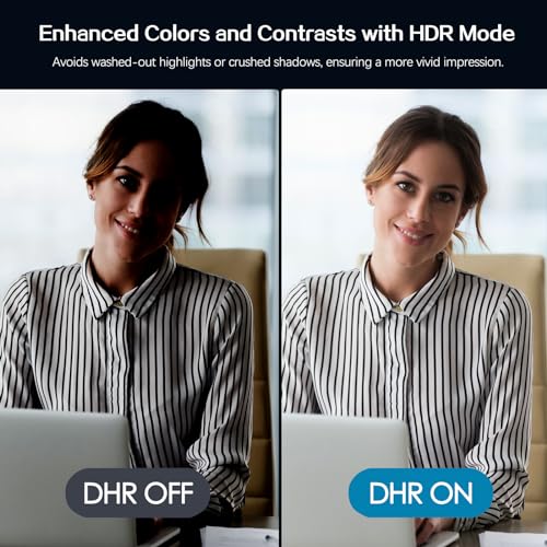 Angetube Webcam AI para PC - Câmera Web HD 2K a 60FPS com controle remoto, zoom digital 8X, capa de