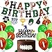 Sumjollity Football Birthday Party Decorations Pack for Football Touchdown Sports Theme Birthday Party Decoration - Includes Happy Birthday Banners, Cake Topper and Balloons