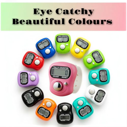 Image of Sky Blue 5 Digit Naam Jap Counter|Tasbih Counter|Mini Digital Tally Counter Finger Ring|Chanting Count Machine for Meditation, Mantra Jap,Cricket Umpire|Digital Counting Device (Model No 1011)