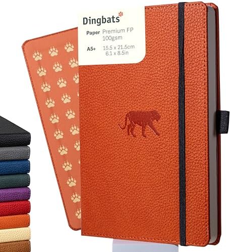 Dingbats* Wildlife Plain Writing Journal Notebook A5 - Vegan Leat...