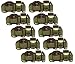 L-TRACK THREADED TRIPLE STUD FITTING 10 PACK