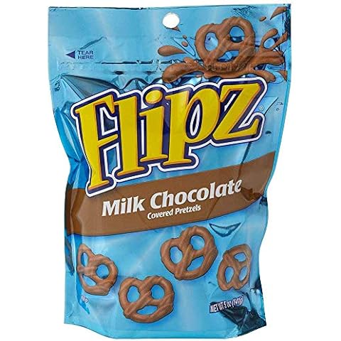 Flipz Milk Chocolate Covered Pretzel - Floorstand, 5 Ounce -- 48 per case. Cover