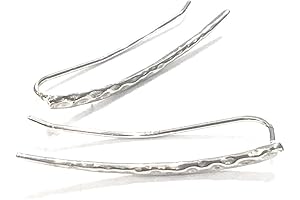 Captivating Curved Bar Stud Earrings: A Symphony of Sterling Silver