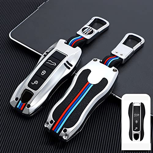HSJIA Car Key case，for Porsche Cayenne 958 911 lepin 996 macan Panamera 997 944 924 987 987 gt3 Cayman 987 auto Holder Shell Cover
