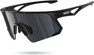 Fahrradbrille Herren Schnelle Brille Damen | UV400 Sonnenbrille Schutzbrille, TR90 Frame mit Verstellbaren Nasenflügel MTB Sportbrille Laufbrille Sunglasses für Fahrrad Angeln Ebike Laufen
