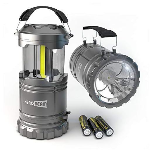 2 x LED Lantern V2.0 with Flashlight - The Original & Best Lantern/Flashlight Combo. 2020 Tech (350 LUMENS) - Collapsible Camp Lamp - Great Light for Camping, Car, Shop, Garage - Batteries Included