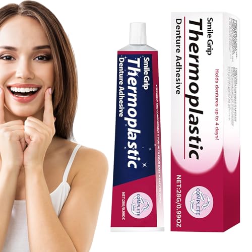 Adhesivo Termoplástico Prótesis Dentales, 28g Agarre Acolchado Prótesis Dentales, Crema Adhesiva Prótesi Dentale Cómodo Y Seguro, Profesional Gel Reparador Prótesi Dentale, Para Hombres Y Mujeres