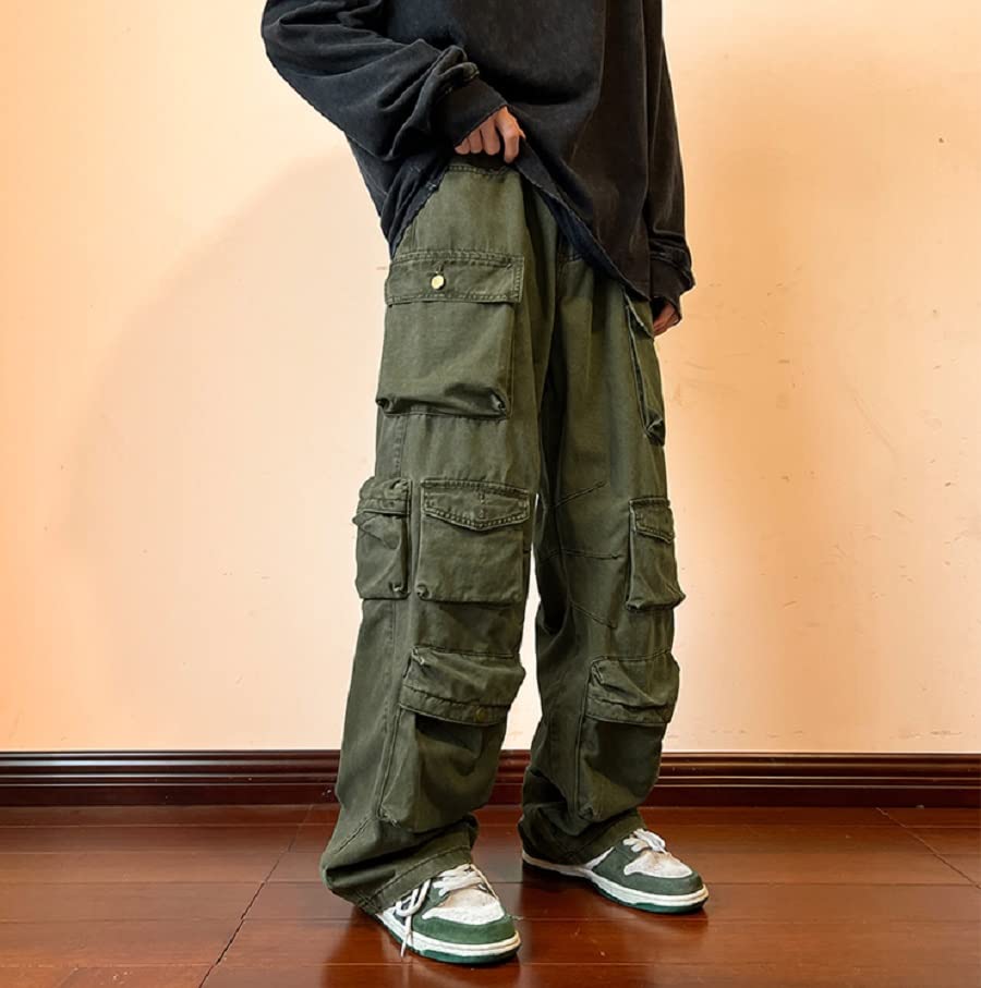 Cargo Pants Men Women Y2K Pants Multi-Pockets Tooling Pant Harajuku Loose Wide Leg Pants4