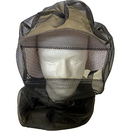 Purple Turtle Midge and Mosquito Head Net - Over a Hat with Visor (PTN03) - Black - One Size