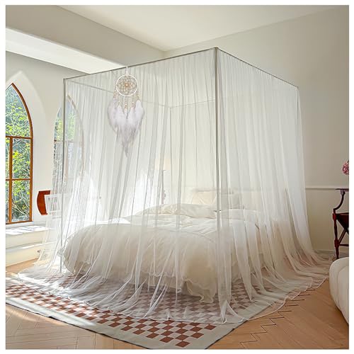 Moustiquaire de lit à 4 poteaux pour stopper les moustiques la nuit