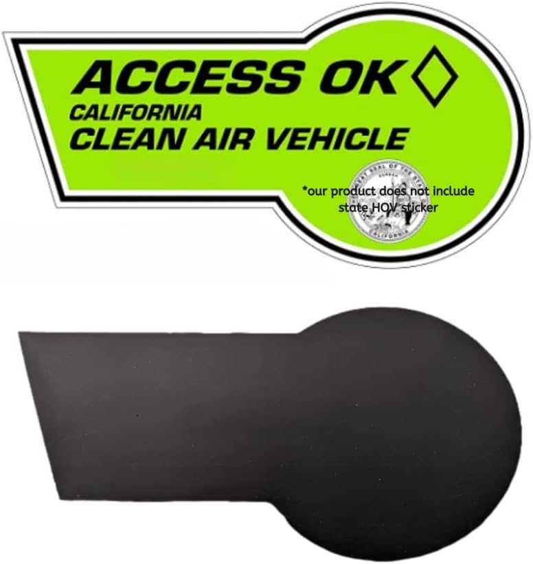 HOV Mags 2 - California CA - 2022 Removable Permit Magnets - New! Updated V2.0 Design, No Logos, Stronger Magnet, Fit - Attach Your Decal to EV - Does Not Include State Sticker, Black, HOVMAGS00105