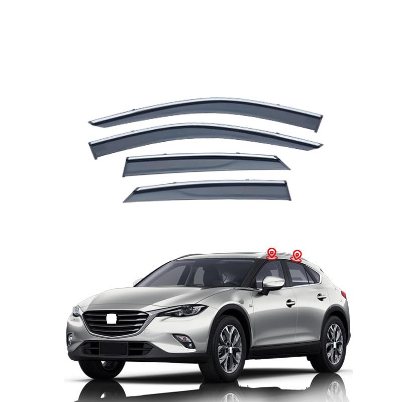 Deflectores de aire Mazda CX-4 GK 2017-2025 cubiertas de lluvia y sol