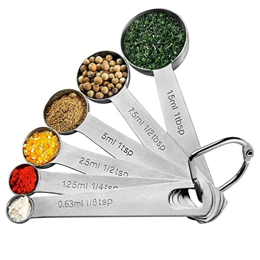 Stainless Steel Measuring Spoons Set of Six