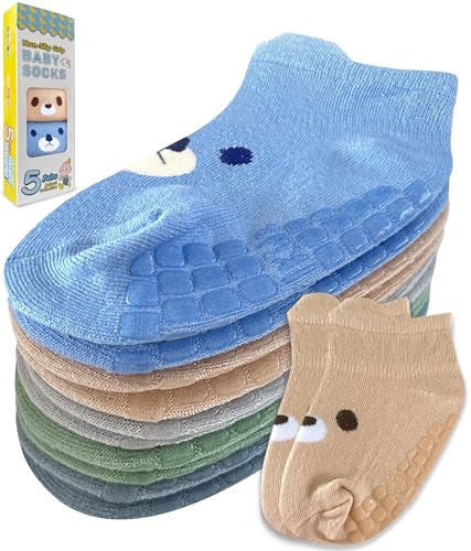 Baby Socks 6-12 Months Non Slip Infant Grip Sock for Boy Girl 9 Meses Essentials