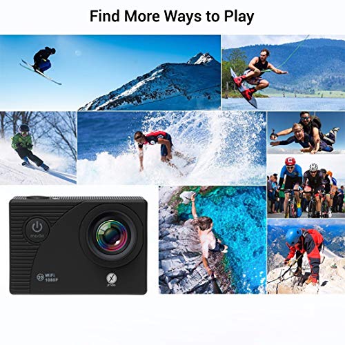 Image of Xmate Shot Sports Action Camera (Black) |16MP Camera |1080P Full HD Video Recording | Water-Resistant | Supports Micro SD Card up to 32G