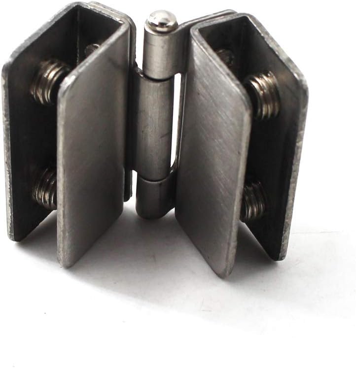 Glass Cabinet Hinges Stainless Steel Door Hinge Clamp for Shower Door Come with Screws for 8-10mm Thickness Glass (Pack of 2) - Image 3