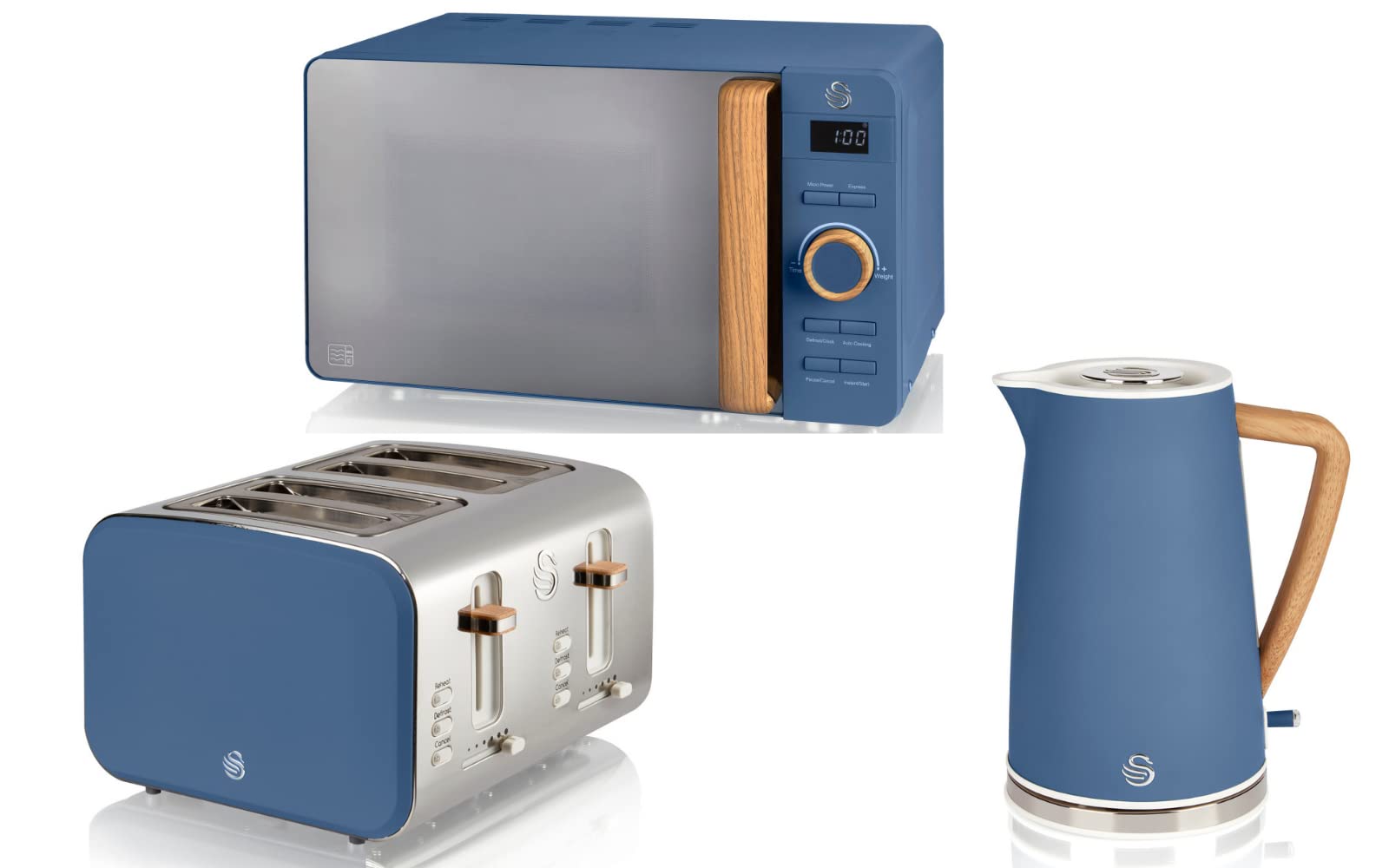 Buy Swan Products Ltd Swan Nordic Kitchen Set in Blue Including 1.7L