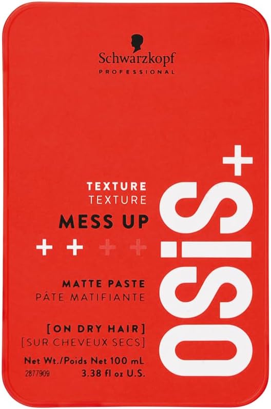 - OSiS+ Mess Up Matte Paste | Hair Styling Pomade for Men & Women | Medium Hold, Dry Texture & Non-Greasy Matte Finish | Easy to Apply, Mould & Wash | Vegan Formula (100 ML)