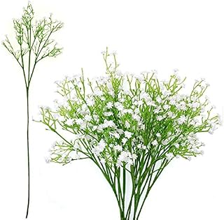 JZK 9 x Stems 27 branches of white babys breath artificial flowers fake gypsophila flower bouquets wedding decorations table centerpiece decor