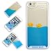 Yoption Liquid Case for iPhone 6 6s 4.7,Clear Cute Creative Design Liquid Floating Rubber Duck Hard Case Cover for iPhone 6 6s 4.7(Two Ducks)