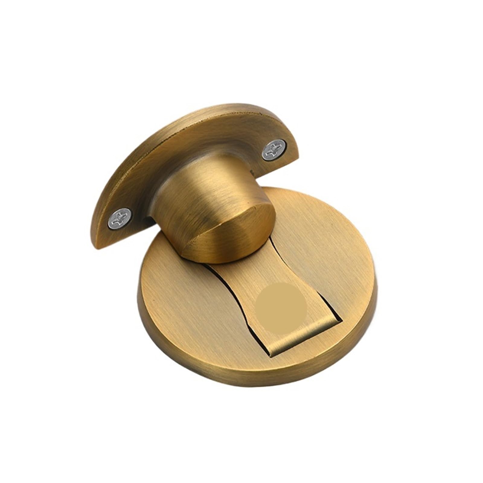 Xctdsvah Yellow Bronze Door Stop Magnetic Door Stops Stainless Steel Hidden Holders Catch Floor Nail-Free Furniture Hardware(Yellow Bronze)