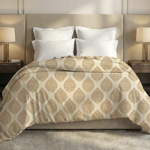 Image of MYTRIDENT Soft Comfort Comforter, 100% Cotton 200 GSM Comforter, King Size Comforter - Soft Paisley