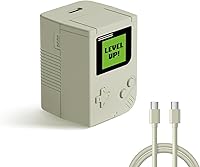 Vista 1 de JINGDU Cargador GaN de 33 W de inspiración retro, enchufe plegable, carga rápida multiprotocolo, diseño compacto, incluye una carga USB C de 3.3 ft