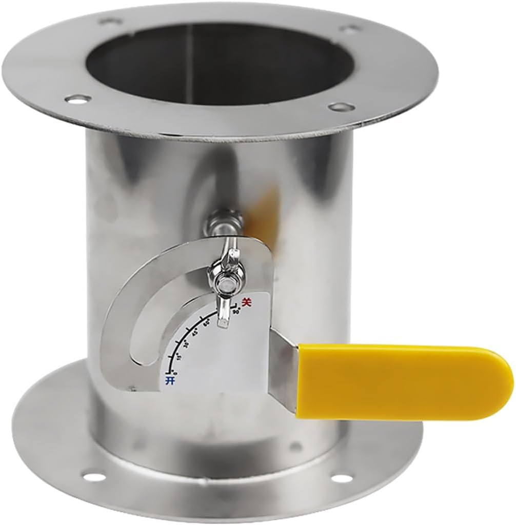 1pcs Flanged Airflow Control Damper Made of 304 Stainless Steel - Durable Manual Air Regulator for Ductwork(51mm)