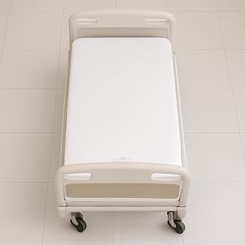 4 Pack Fitted Hospital Bed Sheets - Soft Microfiber Hospital Fitted Sheet - Hospital Bed Fitted Sheets (White, 36 x 80 x 8)