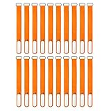 Wrap-It Storage Cinch-Straps, 8' 18 Pack (Orange), Features Buckle and Label for Cord Identification, Reusable Multi-Purpose Securing Cable Straps, Cord Wrap, Cord Organizers