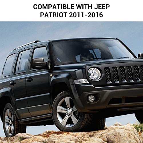 Image of 7PCS Front Grill Inserts Grille Cover Trim for Jeep Patriot 2011-2016 (Black)