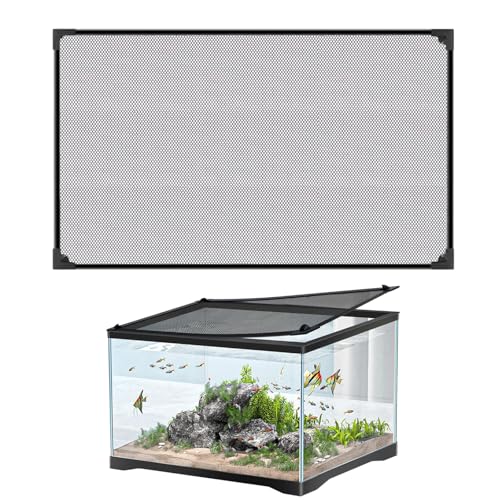 Persiiious Couvercle D'aquarium, Filet Anti-Saut, Aquarium Couvercle D'écran, Fischtankdeckel, Facile À Installer Accessoires Aquarium Empêcher Poissons...